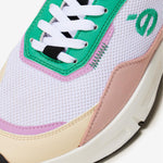 Sneakers vegan mixtes rose et vert