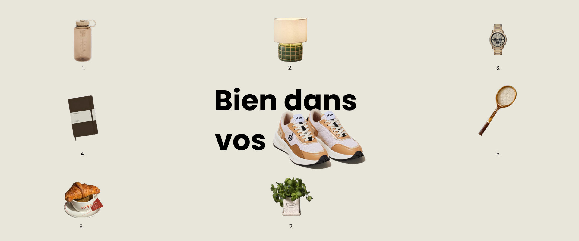 Sneakers vegan et unisexes de la marque iné de couleur beige et noir