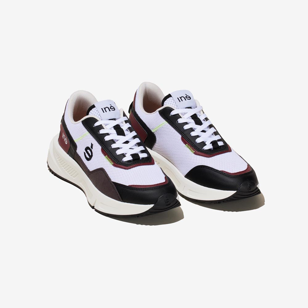 Sneakers vegan unisexes bordeaux et noir