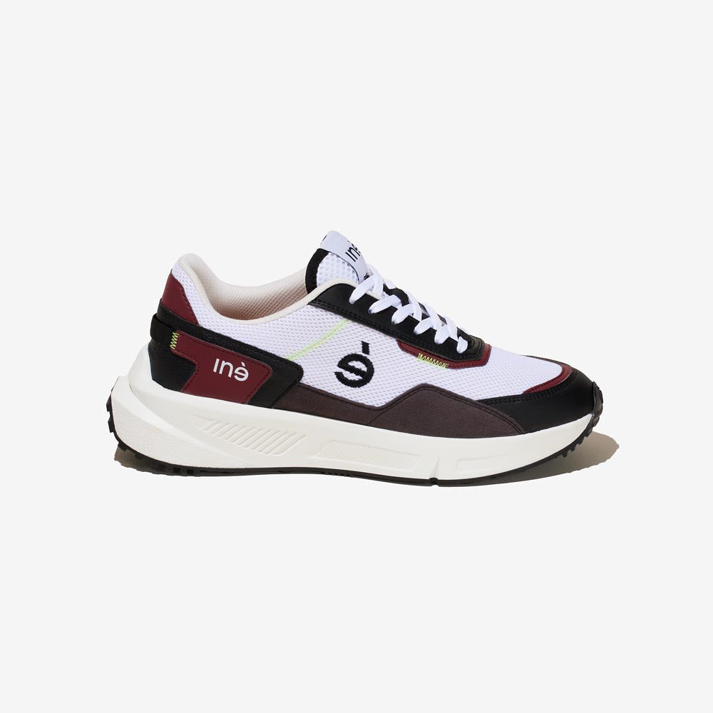 Sneakers vegan mixtes bordeaux et noir