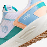 Sneakers vegan unisexes corail et bleu pastel