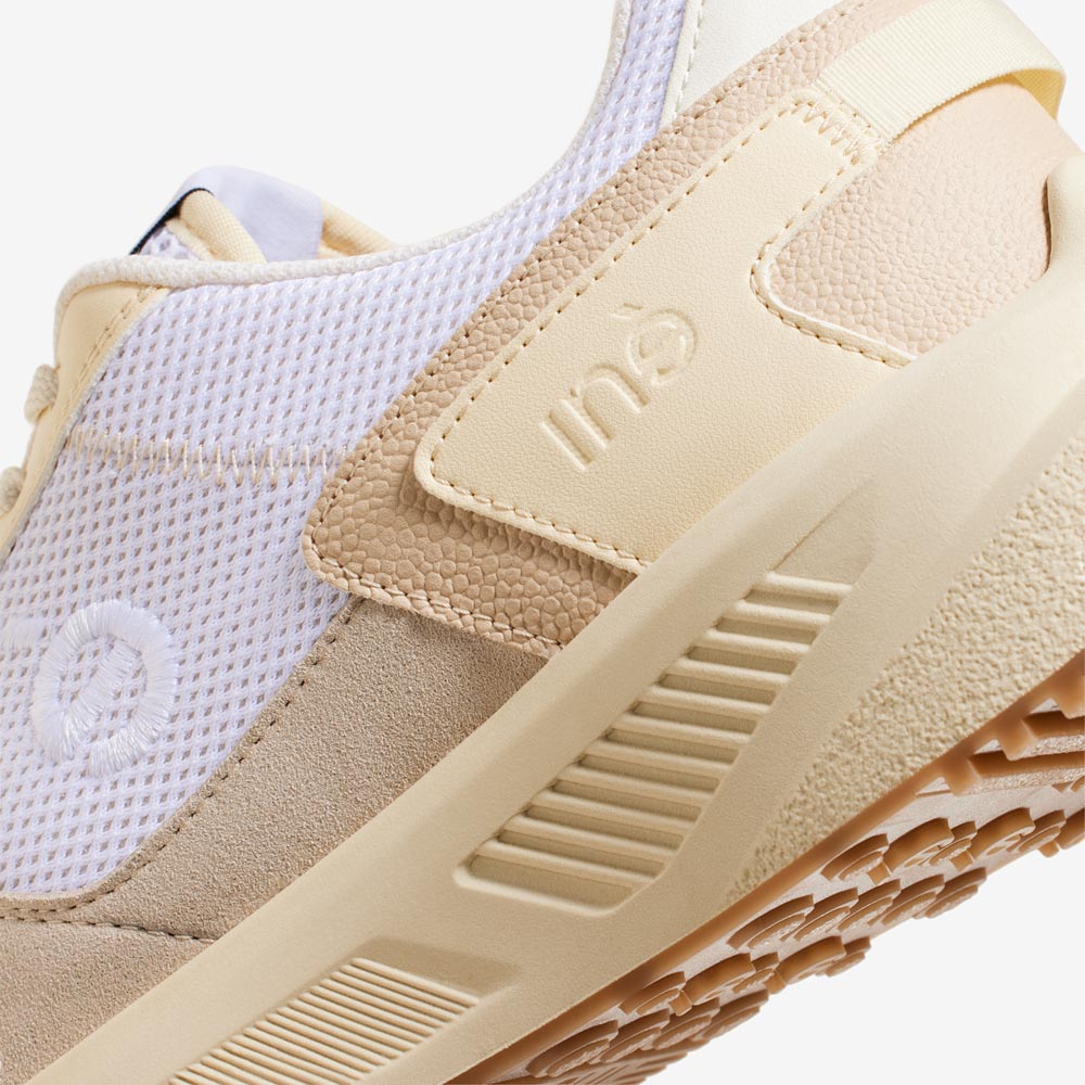 Sneakers vegan unisexes crème et jaune