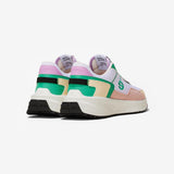 Sneakers vegan unisexes rose et vert de la marque iné, unisexes disponibles du 36 au 46