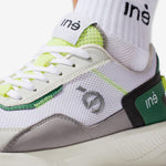 Sneakers vegan unisexes vert et jaune fluo