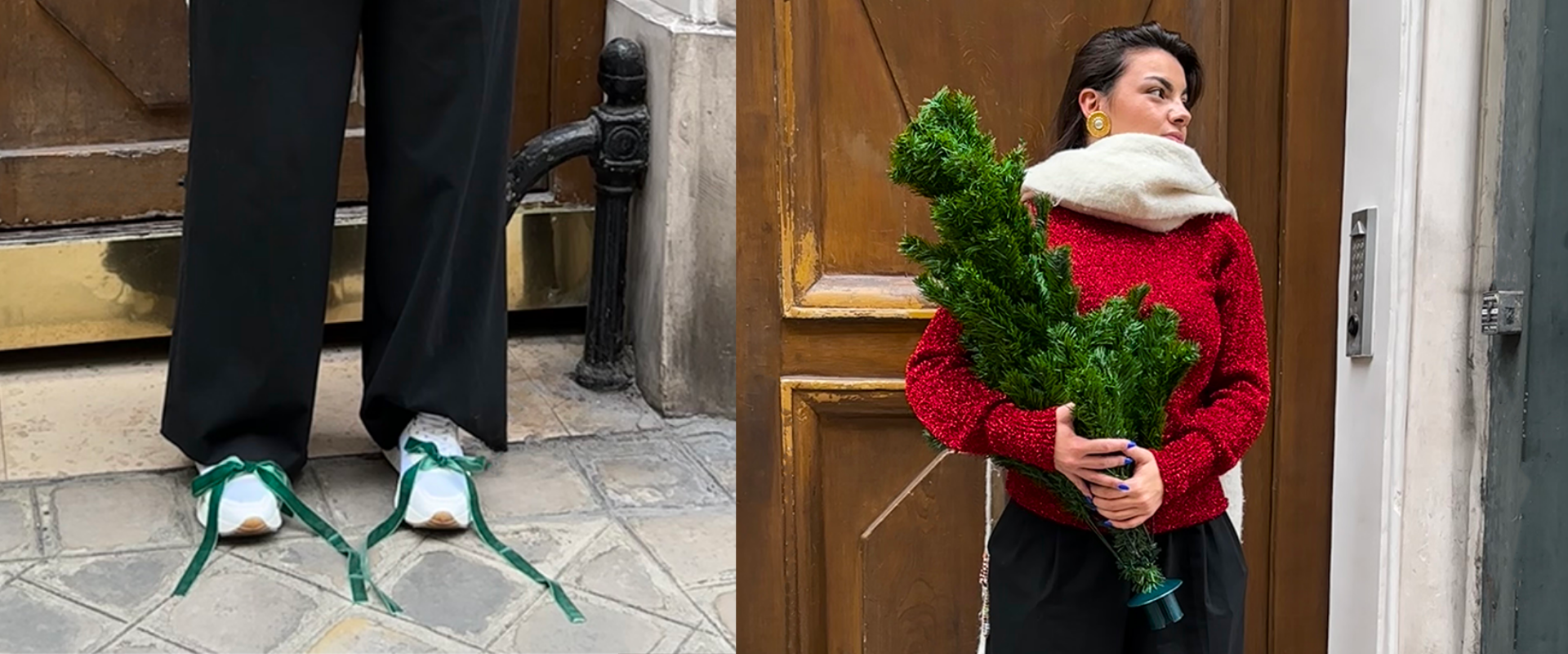 Nos baskets vegan de couleur blanches sur le thème de Noël